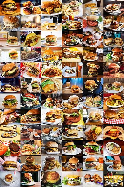 Foods Hamburgers Collage by Steven Kingsbury
