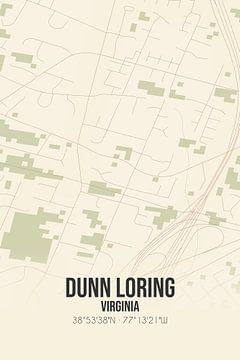 Alte Karte von Dunn Loring (Virginia), USA. von Rezona