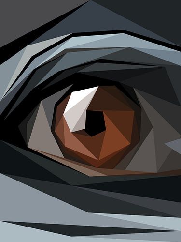 Abstract Bruin Oog Close Up