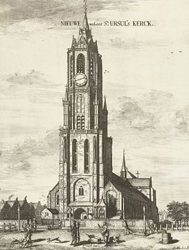 Coenraet Decker, Vue de la Nieuwe Kerk à Delft, 1678 - 1729
