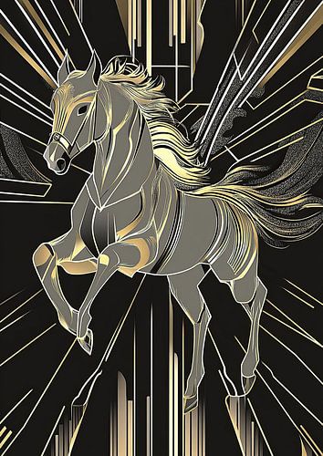 Paard "Majesteit van de uitgestrektheid: een droom op vier hoeven"