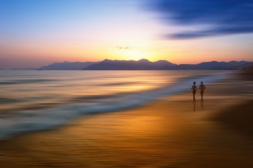 Jogging à la plage par Truus Nijland