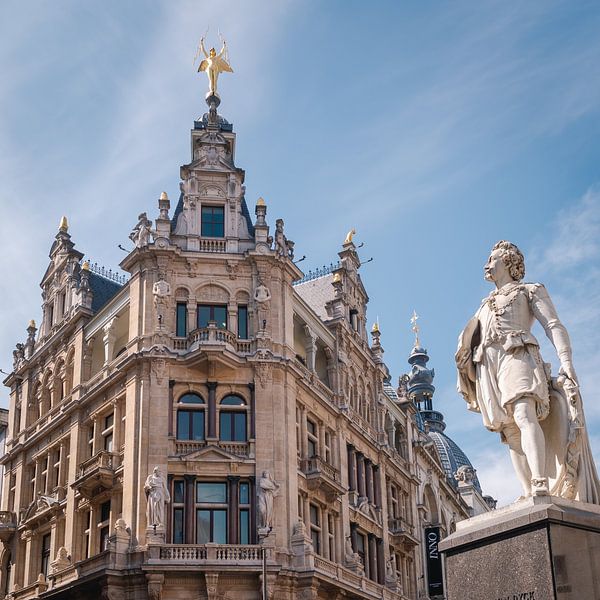 Antwerp - Belgium - Statue Anthony Pieck by Jolanda Aalbers
