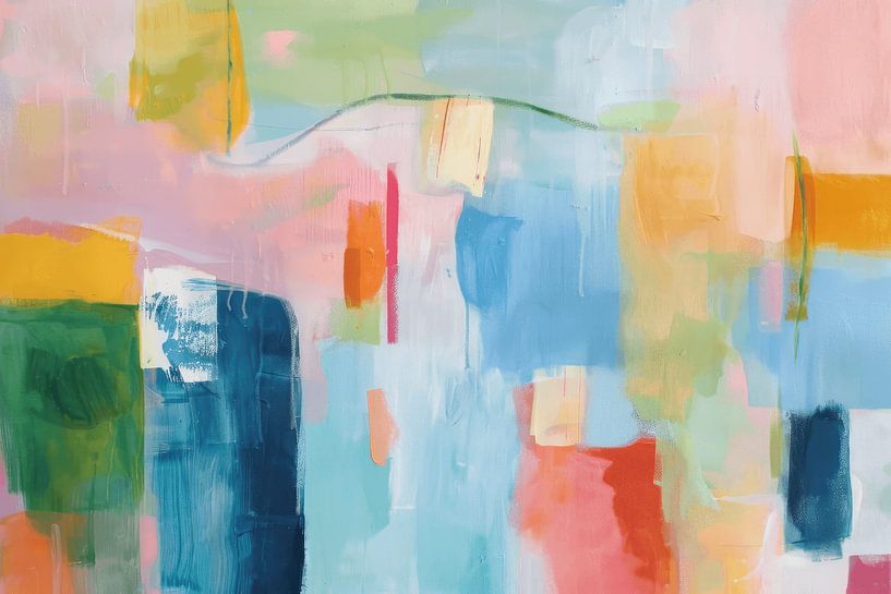 Colourful modern and abstract in pastel colours by Studio Allee