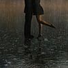 Love under an umbrella makes you forget the rain by Jan Keteleer