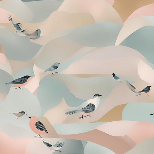 Pastel birds