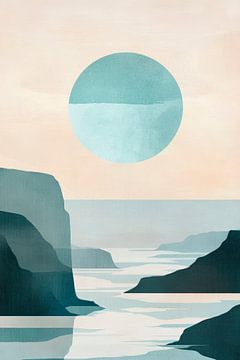 Geometric landscape with a gentle expanse by Poster Art Shop