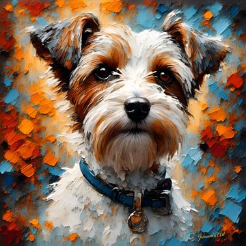 Hondenkunst - Russell Terrier 2 van Johanna's Art