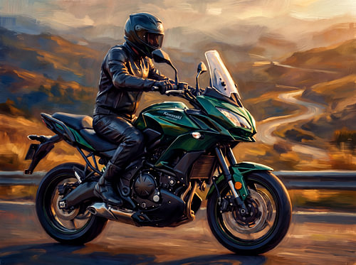 Kawasaki Versys 650 op een bergweg