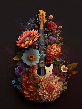 Flower  Gitar van Natasja Haandrikman