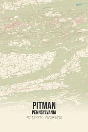 Vintage map of Pitman (Pennsylvania), USA. by Prints of Place
