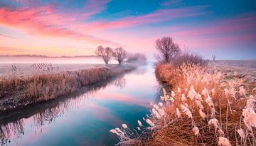 Paysage hivernal avec rivière sur Mustafa Kurnaz