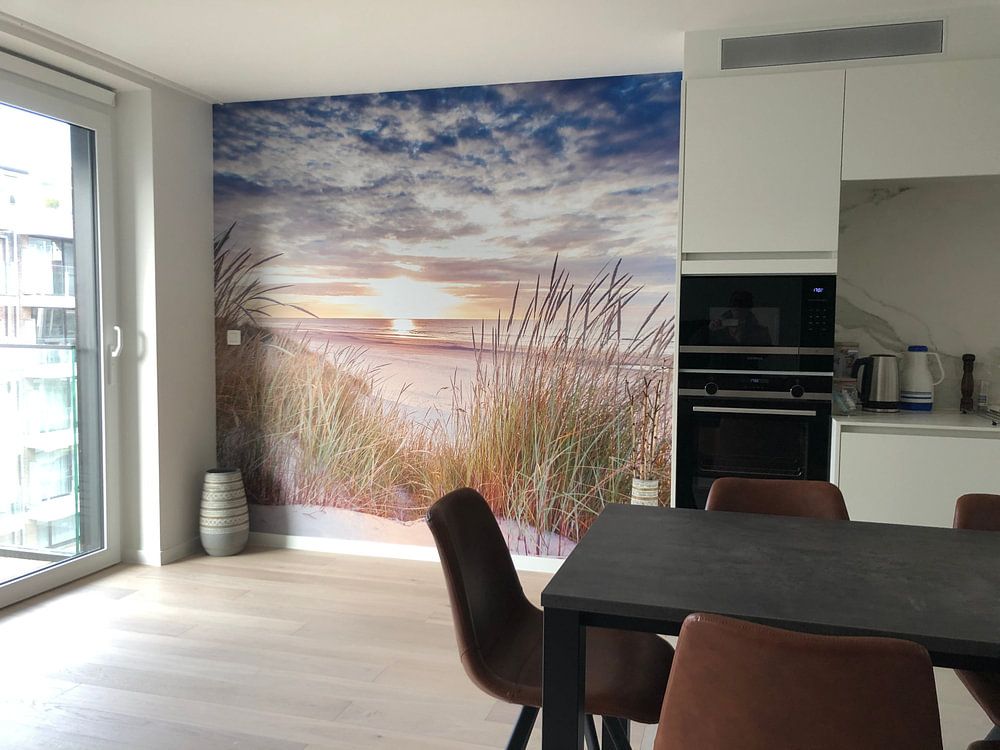 Sonnenuntergang über dem Strand von Ameland von Karel Pops