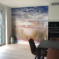 Klantfoto: Strand van Ameland van Karel Pops, als naadloos behang