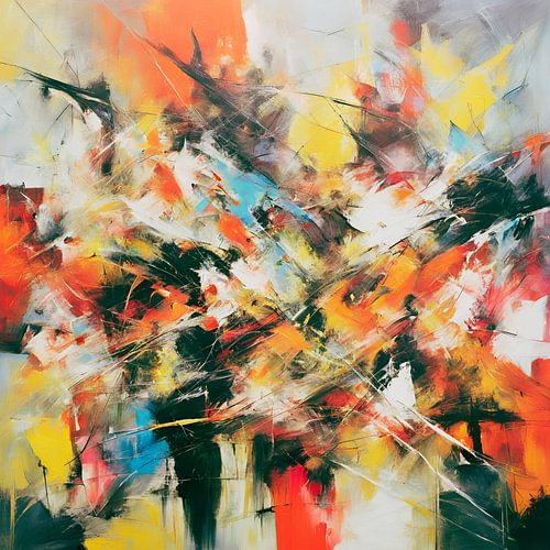 Sapphire Strokes Schilderij