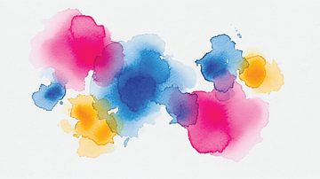 Chromatische uitbarsting: Levendige abstracte waterverfspatten