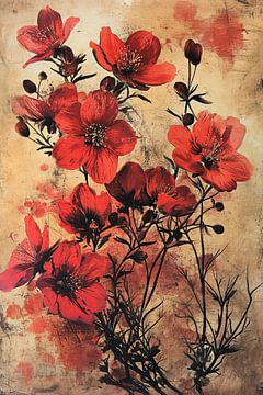 Rode Bloemen van Blikvanger Schilderijen