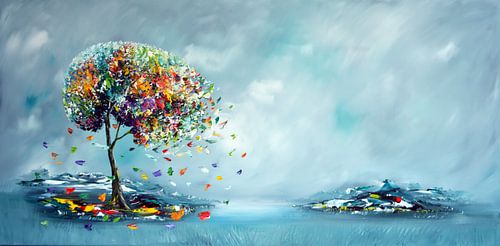 Blaue Welt von Gena Theheartofart
