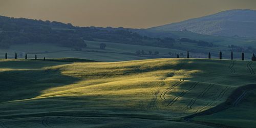 Zonsopgang in de Val d'Orcia