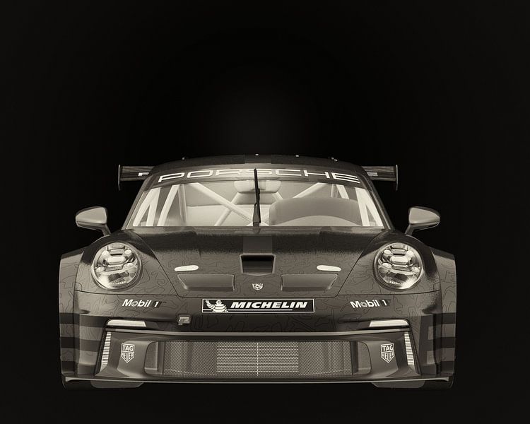 Porsche 911 GT-3 RS - Cup 2021 raceversie voorkant van Jan Keteleer