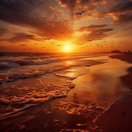 Goldener Sonnenaufgang von TheXclusive Art