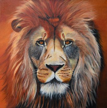 Portret van een leeuw van Jacqueline Bout