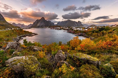 Zonsondergang op de Lofoten