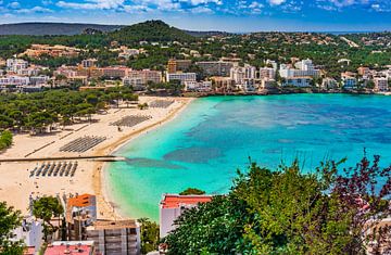Prachtig uitzicht op het strand van Santa Ponsa op Mallorca van Alex Winter