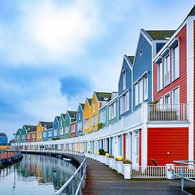 Houten - Maisons colorées au Rietplas sur Kees Dorsman