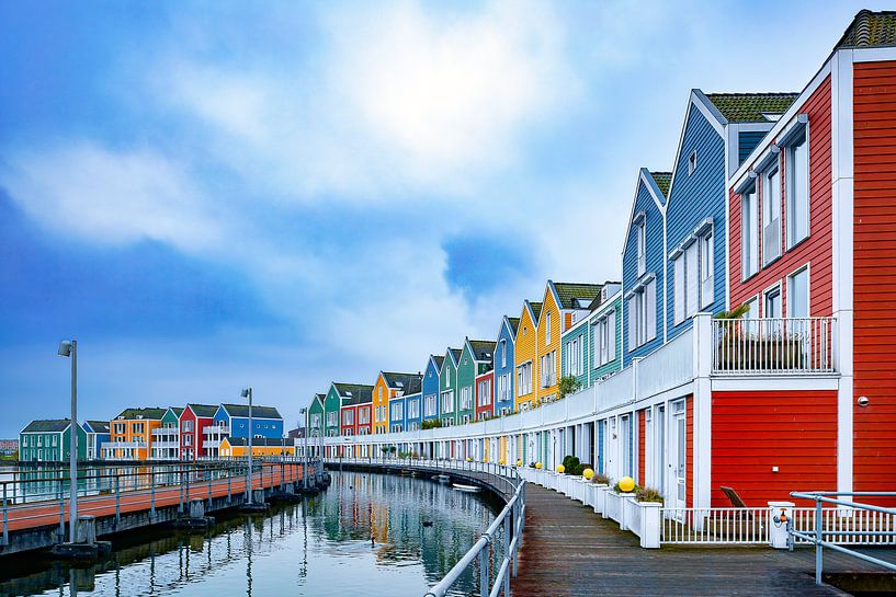 Houten - Maisons colorées au Rietplas par Kees Dorsman