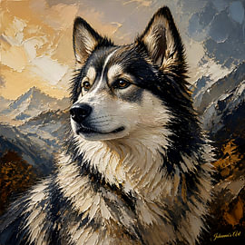 Jakutischer Laika-Hund von Johannas Art Creations