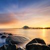 Timmendorfer beach at the Baltic Sea with teahouse and pier by Voss Fine Art Fotografie