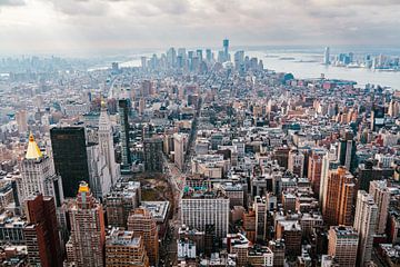 Manhattan New York, VS - Vintage stijl van Jan Schuler
