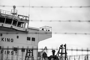 Der Pilot auf der Brücke
