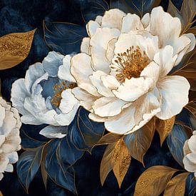 Vintage Botanische nachtbedel van Floral Abstractions