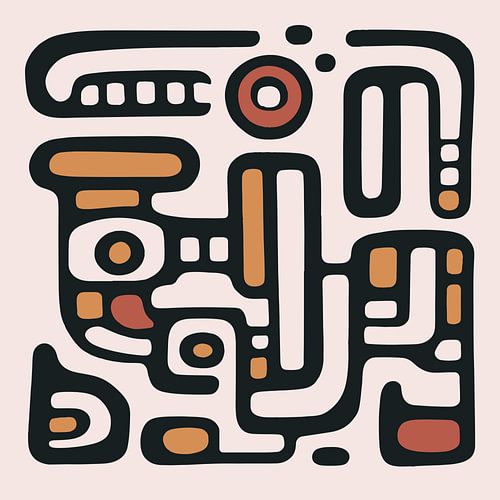 Formes et lignes organiques nuances de brun