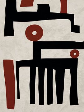 Modern geometric organic abstract art by Online Arts