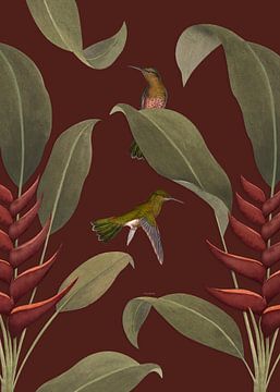 Heliconia Marsala van MAR Illustrations and Design