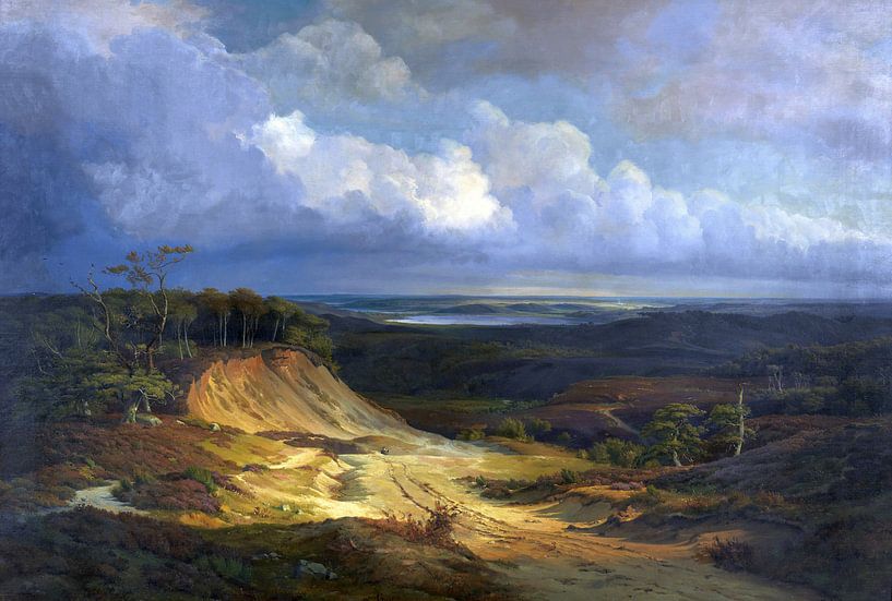Paysage de bruyère dans le Jutland, LOUIS GURLITT, 1841 par Atelier Liesjes