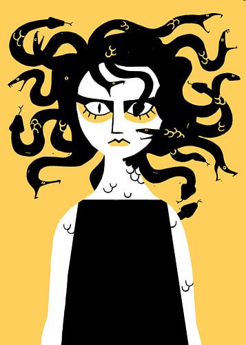 La fureur jaune de Méduse sur Art Kingdom