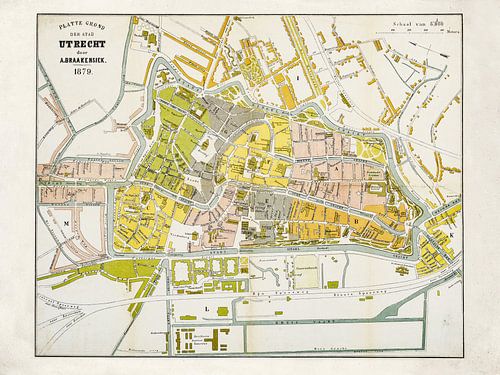 Karte Utrecht - 1879