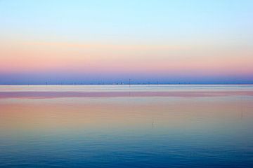 Zonsondergang op het wad van Olaf Douma