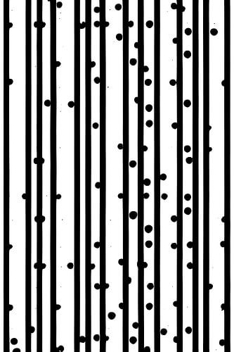 Abstract black and white playful dots  - Art Print