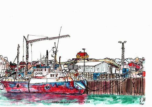 Sisimiut Port in Greenland