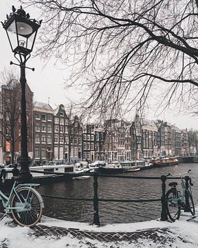 Amsterdam Singel Winter 2021 von Roger Janssen