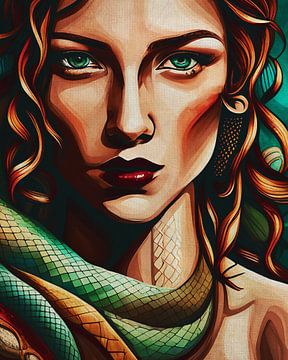Die stechenden Augen der Schlangenfrau von Jan Keteleer