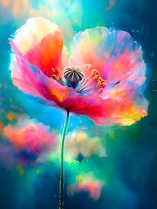 Moderner Seidenmohn (Mohn).