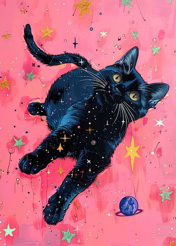 Zwarte kat in de ruimte 9 #kat