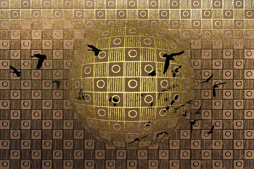 Escaped. Geometrische symmetrie. Op-art.