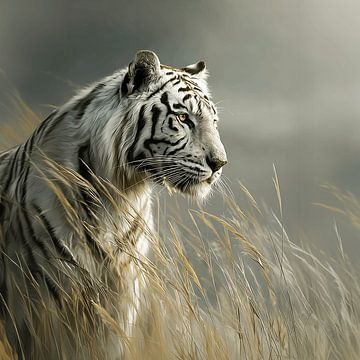 The White Tiger in the Morning Mist by Karina Brouwer